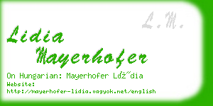 lidia mayerhofer business card